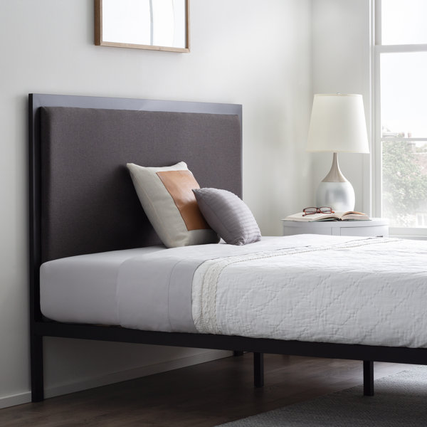 Zipcode Design™ Aquavia Metal Platform Bed Frame with Upholstered